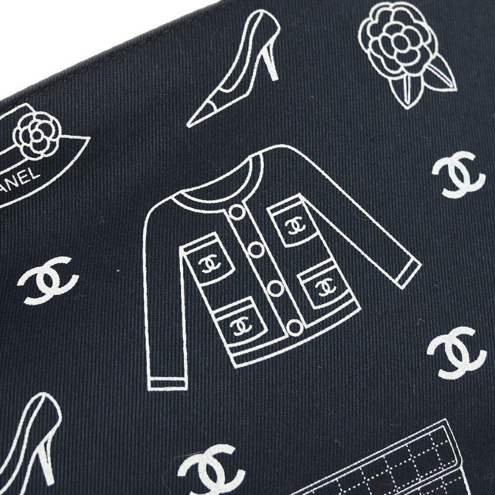 Chanel Navy Canvas Icon Chain Handbag 115784 - Picture 6 of 9